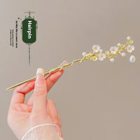 79 Pearl HANAFUJI Hairpin Gold